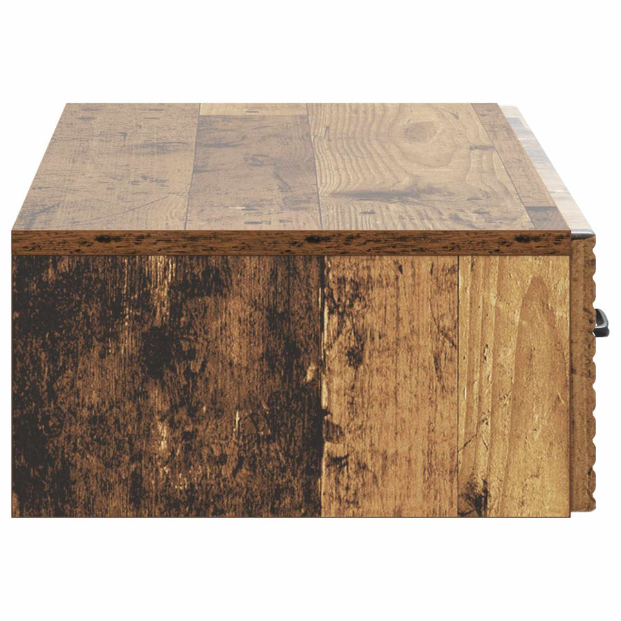 Wandmontage Zijtafel Oud hout 87,5 x 34,5 x 17 cm Bewerkt hout