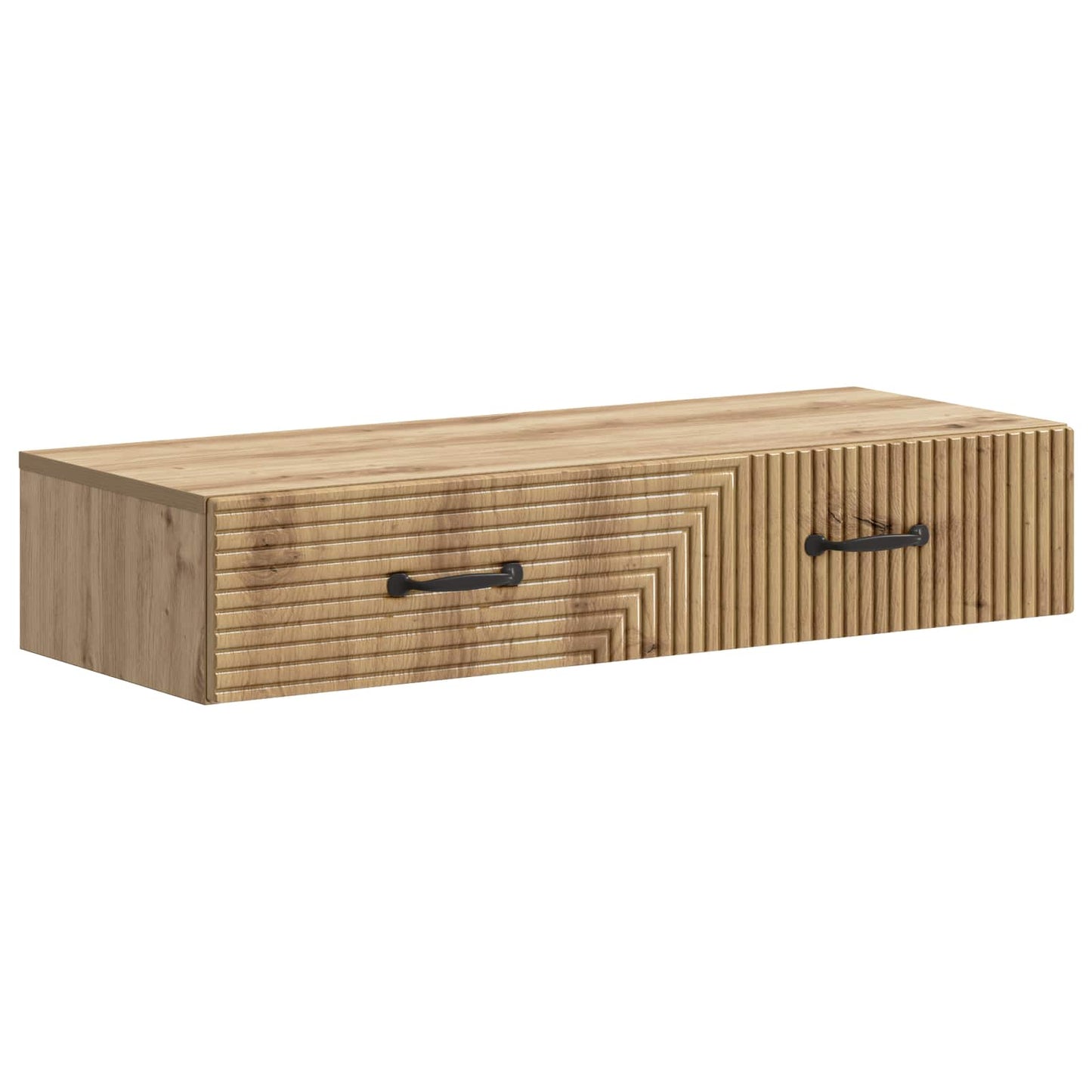 Wandmontage Zijtafel Artisanaal eiken 87,5 x 34,5 x 17 cm