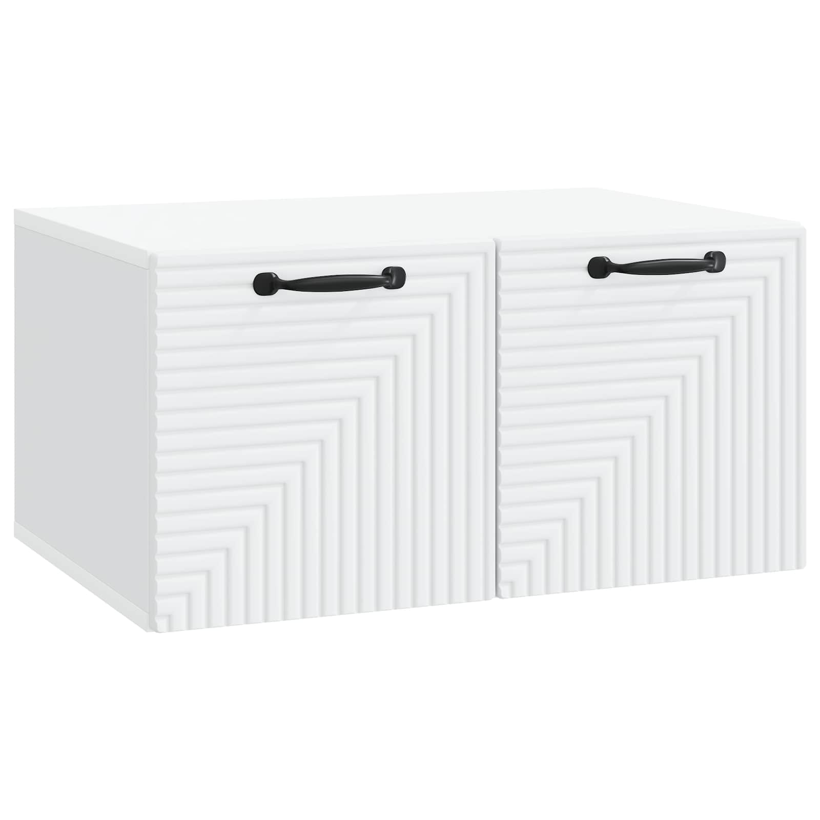 Wandbeugel TV-kast Wit 59,5 x 41 x 30 cm Bewerkt hout