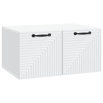 Wandbeugel TV-kast Wit 59,5 x 41 x 30 cm Bewerkt hout
