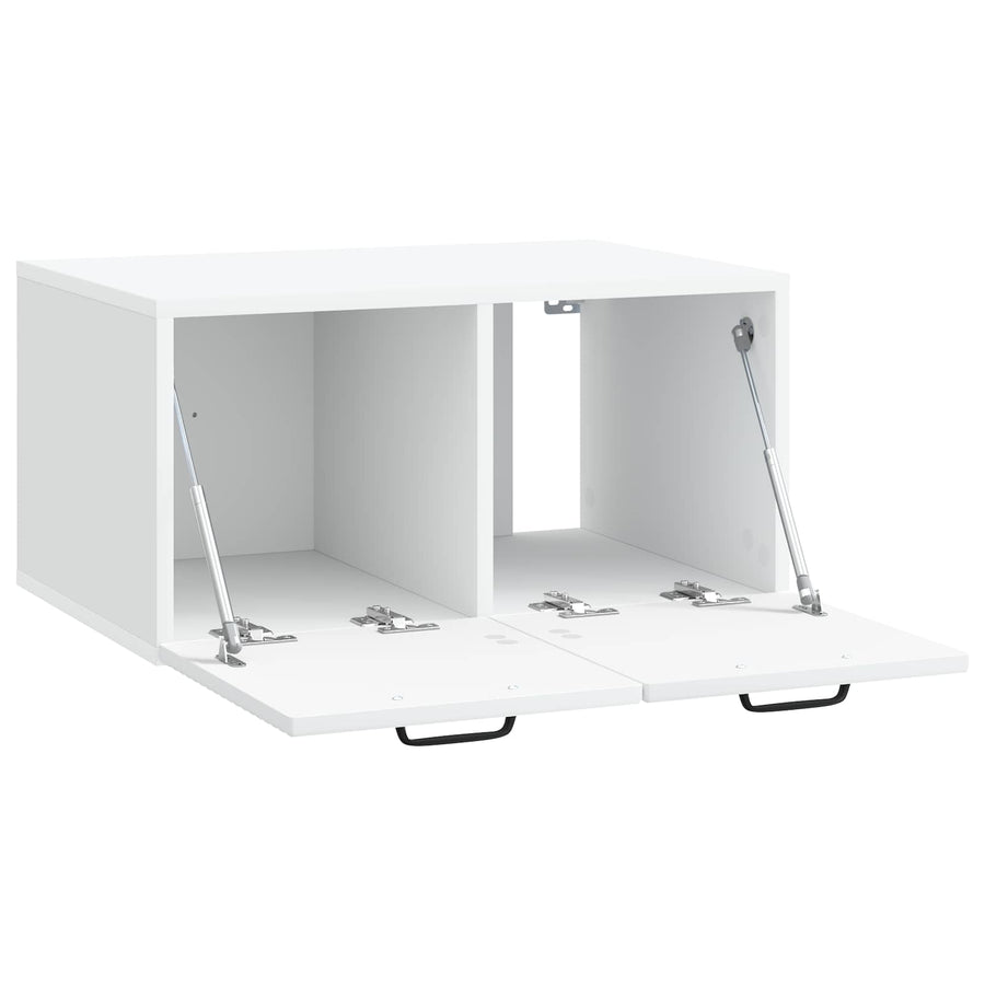 Wandbeugel TV-kast Wit 59,5 x 41 x 30 cm Bewerkt hout