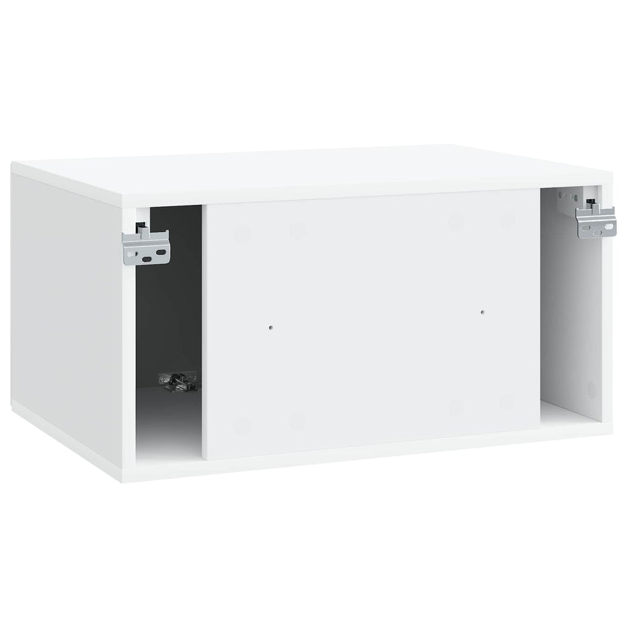Wandbeugel TV-kast Wit 59,5 x 41 x 30 cm Bewerkt hout