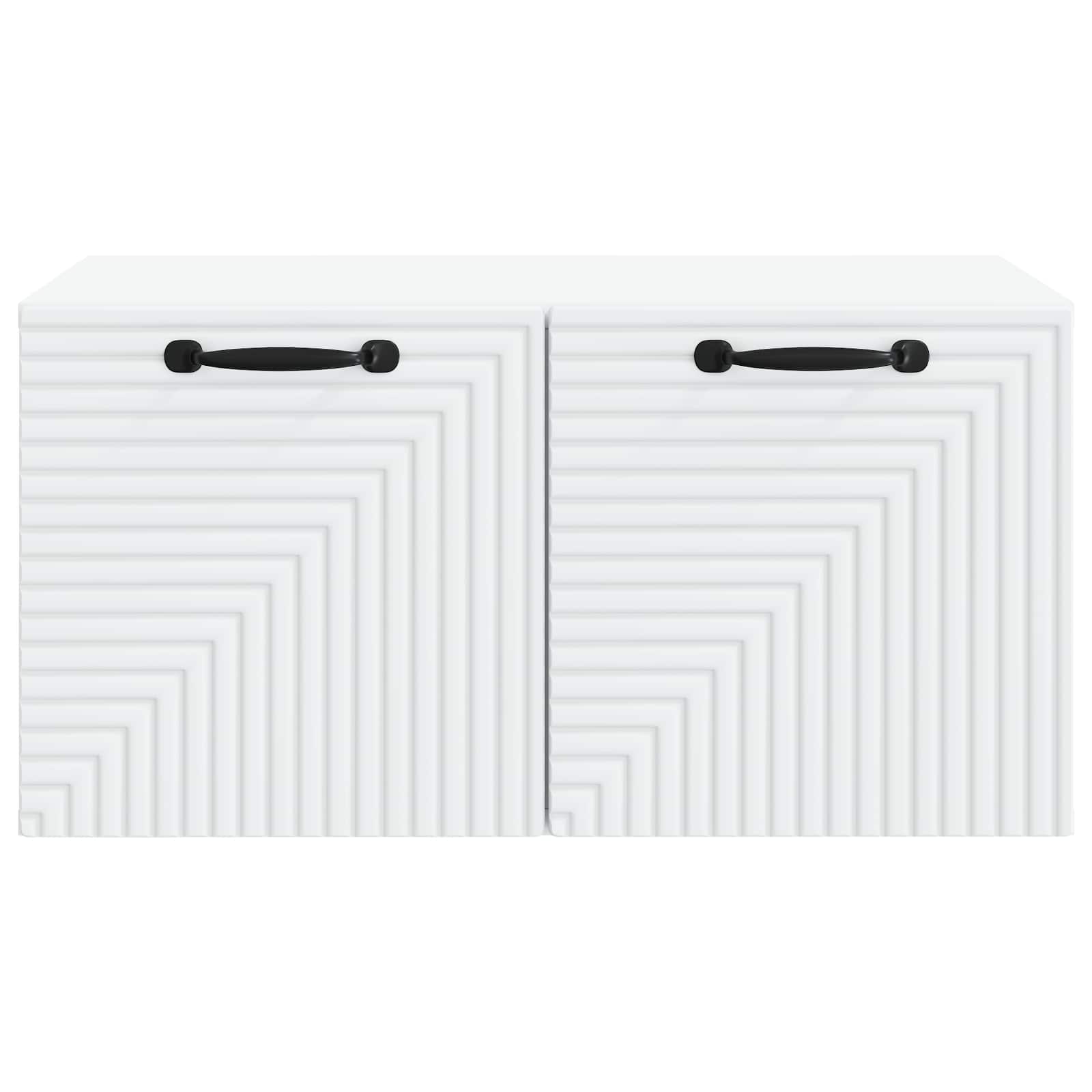 Wandbeugel TV-kast Wit 59,5 x 41 x 30 cm Bewerkt hout