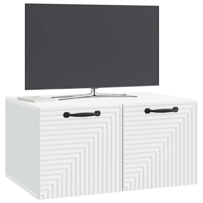 Wandbeugel TV-kast Wit 59,5 x 41 x 30 cm Bewerkt hout