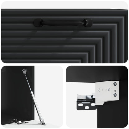 Wandbeugel TV-kast Zwart 59,5 x 41 x 30 cm Bewerkt hout