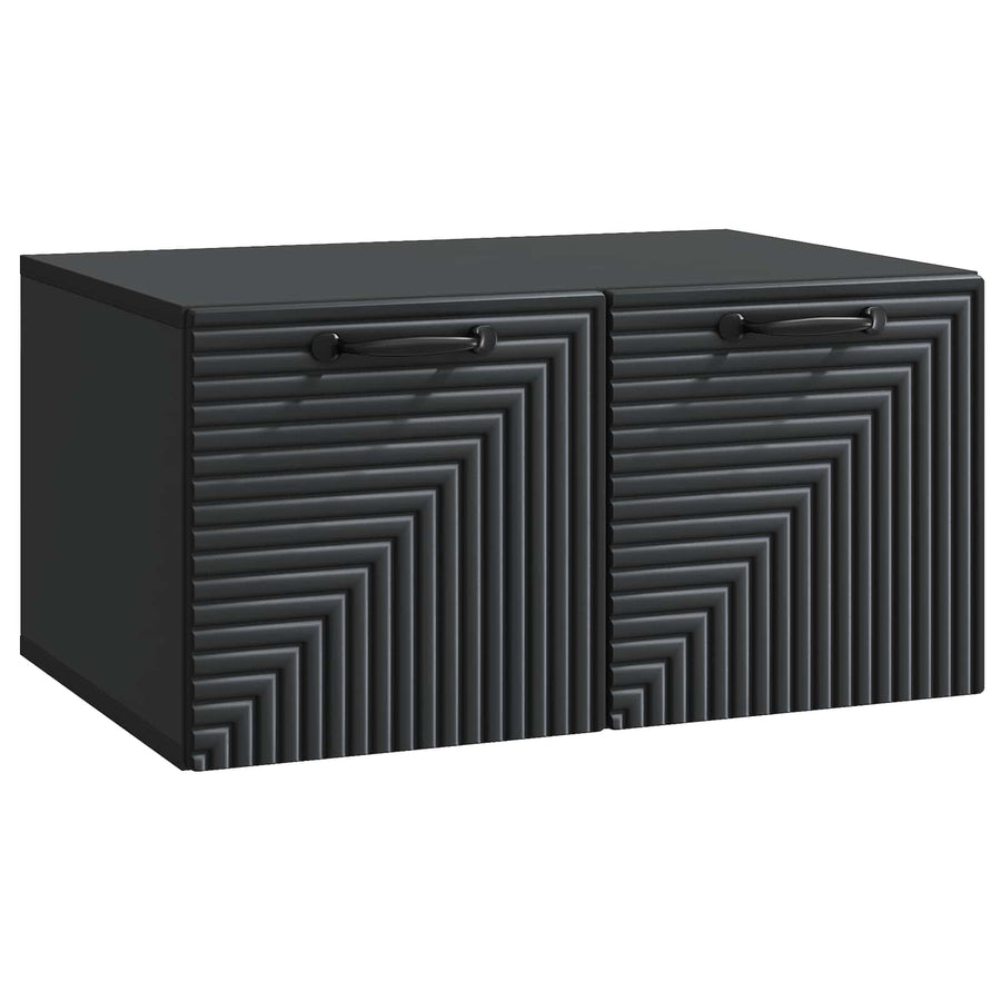 Wandbeugel TV-kast Zwart 59,5 x 41 x 30 cm Bewerkt hout