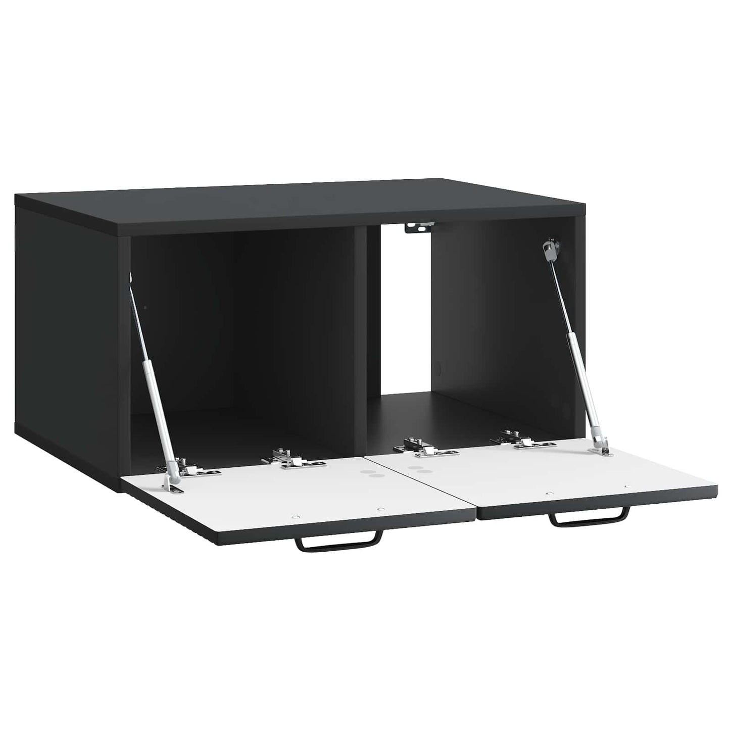 Wandbeugel TV-kast Zwart 59,5 x 41 x 30 cm Bewerkt hout
