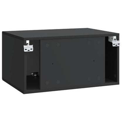 Wandbeugel TV-kast Zwart 59,5 x 41 x 30 cm Bewerkt hout