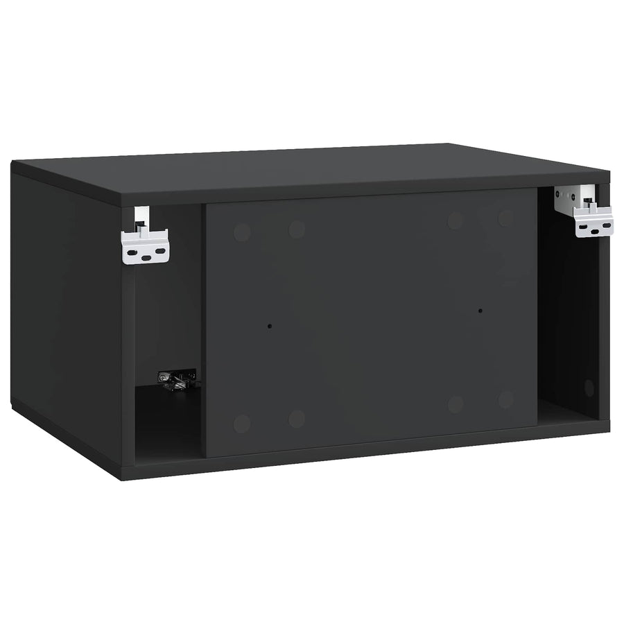 Wandbeugel TV-kast Zwart 59,5 x 41 x 30 cm Bewerkt hout