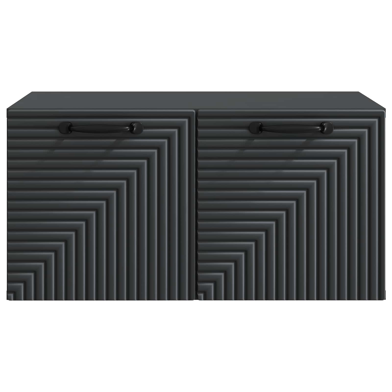 Wandbeugel TV-kast Zwart 59,5 x 41 x 30 cm Bewerkt hout