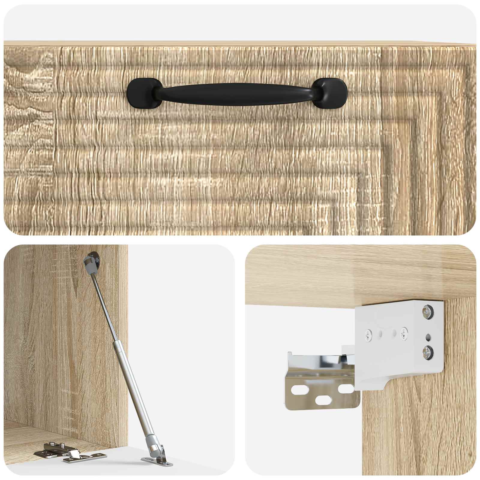 Wandbeugel TV-kast Sonoma Eiken 59,5 x 41 x 30 cm Bewerkt hout