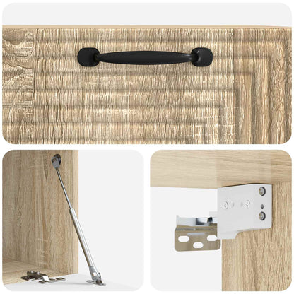 Wandbeugel TV-kast Sonoma Eiken 59,5 x 41 x 30 cm Bewerkt hout