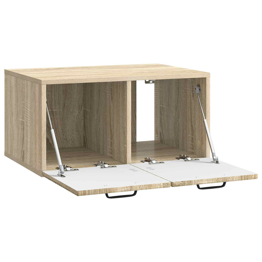 Wandbeugel TV-kast Sonoma Eiken 59,5 x 41 x 30 cm Bewerkt hout