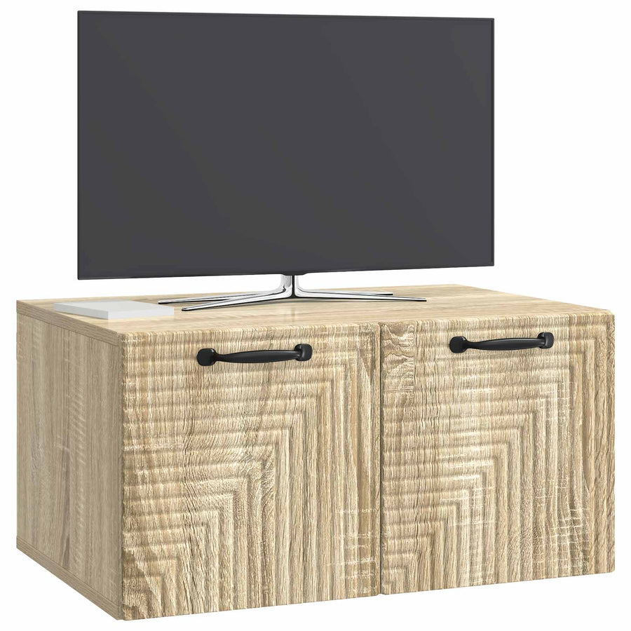Wandbeugel TV-kast Sonoma Eiken 59,5 x 41 x 30 cm Bewerkt hout
