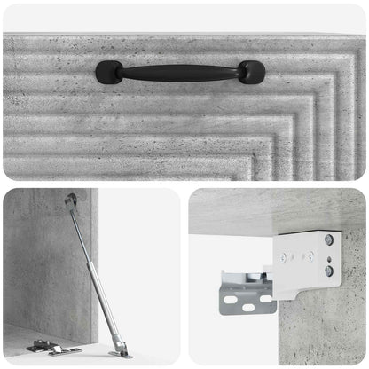 Wandbeugel TV-kast Betongrijs 59,5 x 41 x 30 cm Bewerkt hout