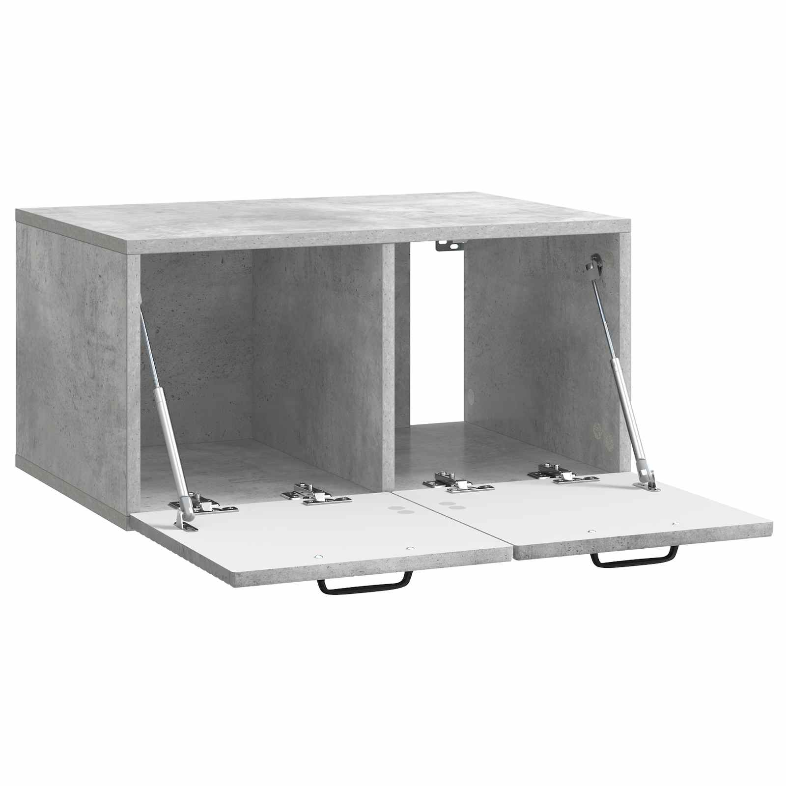 Wandbeugel TV-kast Betongrijs 59,5 x 41 x 30 cm Bewerkt hout