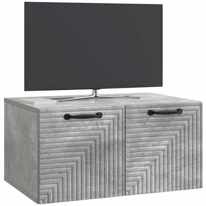 Wandbeugel TV-kast Betongrijs 59,5 x 41 x 30 cm Bewerkt hout