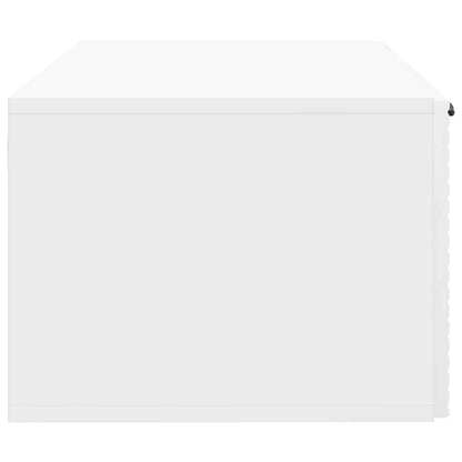 Wandbeugel TV-kast Hoogglans Wit 59,5 x 41 x 30 cm Bewerkt hout
