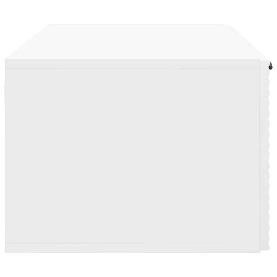 Wandbeugel TV-kast Hoogglans Wit 59,5 x 41 x 30 cm Bewerkt hout
