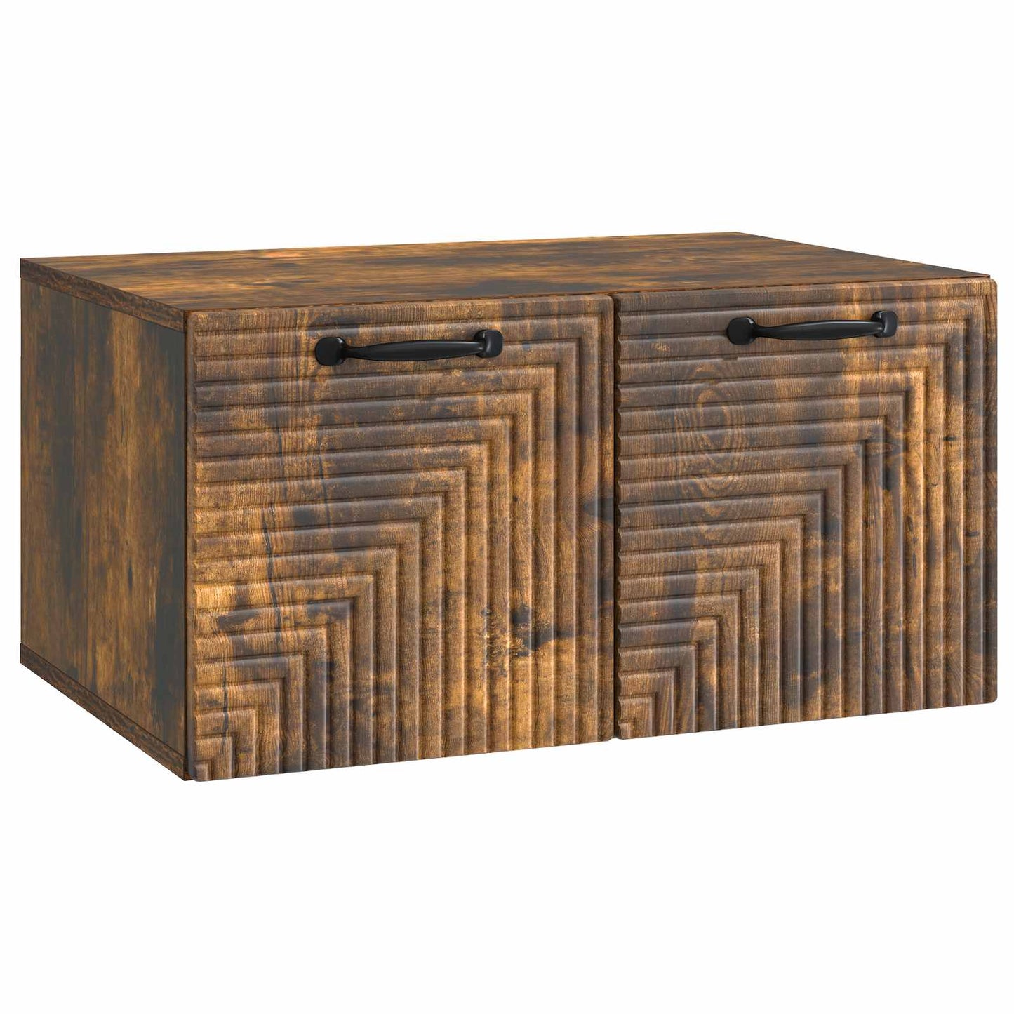 Wandbeugel TV-kast Gerookt eiken 59,5 x 41 x 30 cm Bewerkt hout