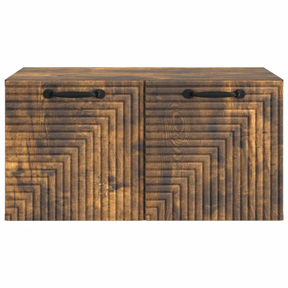 Wandbeugel TV-kast Gerookt eiken 59,5 x 41 x 30 cm Bewerkt hout