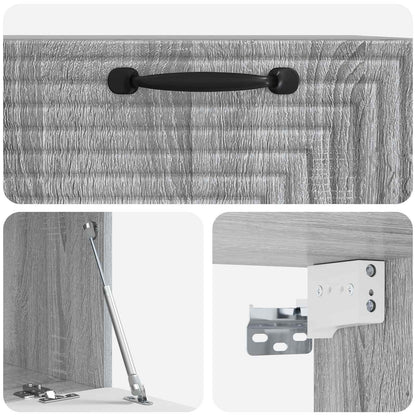 Wandbeugel TV-kast Grijs sonoma 59,5 x 41 x 30 cm Bewerkt hout