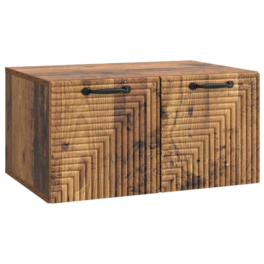 Wandbeugel TV-kast Oud hout 59,5 x 41 x 30 cm Bewerkt hout