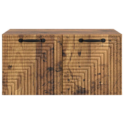 Wandbeugel TV-kast Oud hout 59,5 x 41 x 30 cm Bewerkt hout