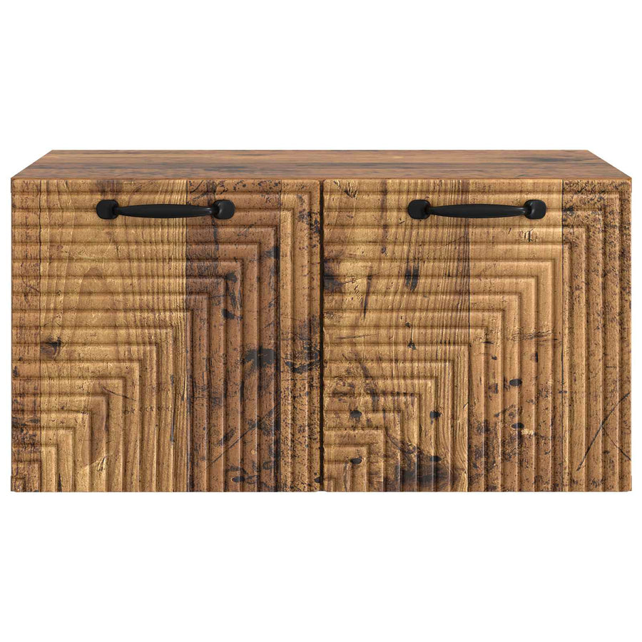Wandbeugel TV-kast Oud hout 59,5 x 41 x 30 cm Bewerkt hout