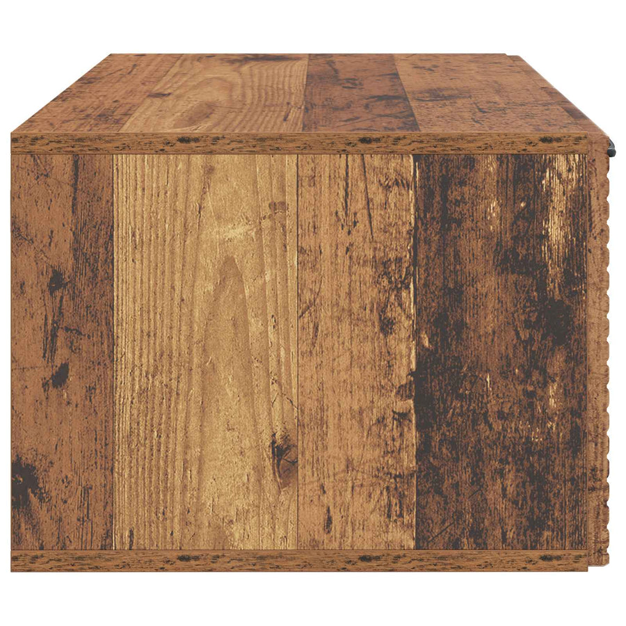 Wandbeugel TV-kast Oud hout 59,5 x 41 x 30 cm Bewerkt hout