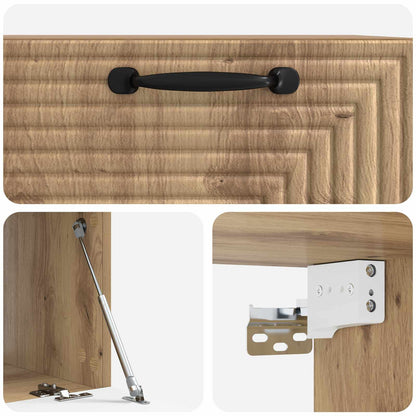 Wandbeugel TV-kast Artisanaal eiken 59,5 x 41 x 30 cm