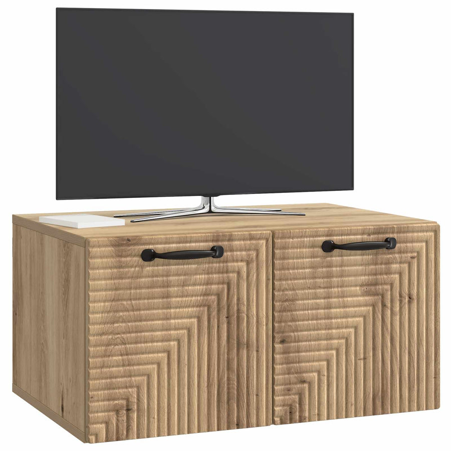 Wandbeugel TV-kast Artisanaal eiken 59,5 x 41 x 30 cm