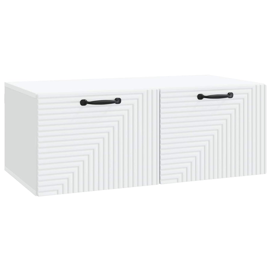 Wandbeugel TV-kast Wit 78,5 x 41 x 30 cm Bewerkt hout