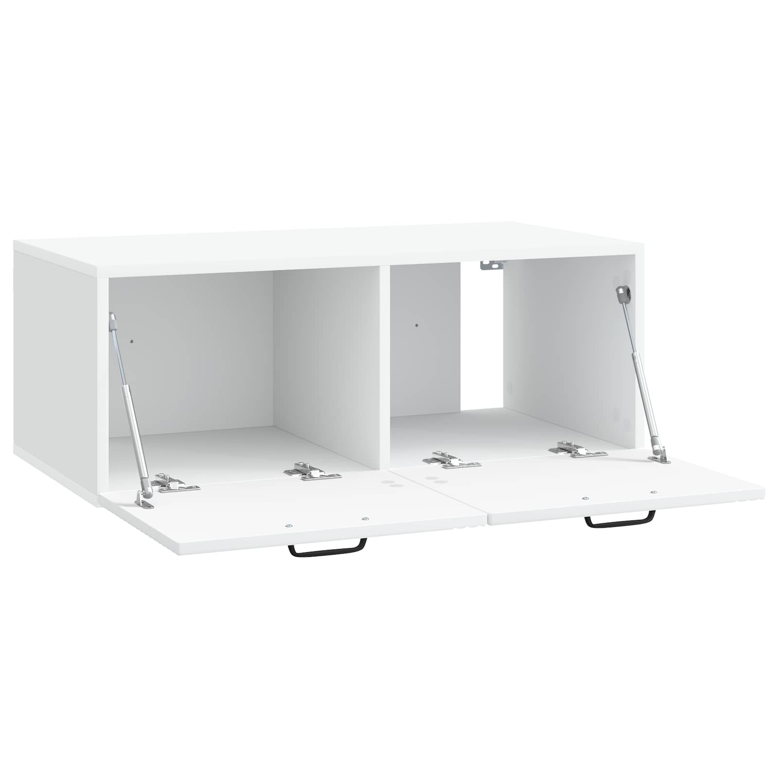 Wandbeugel TV-kast Wit 78,5 x 41 x 30 cm Bewerkt hout