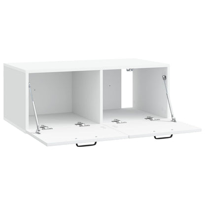 Wandbeugel TV-kast Wit 78,5 x 41 x 30 cm Bewerkt hout