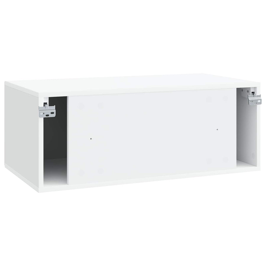 Wandbeugel TV-kast Wit 78,5 x 41 x 30 cm Bewerkt hout