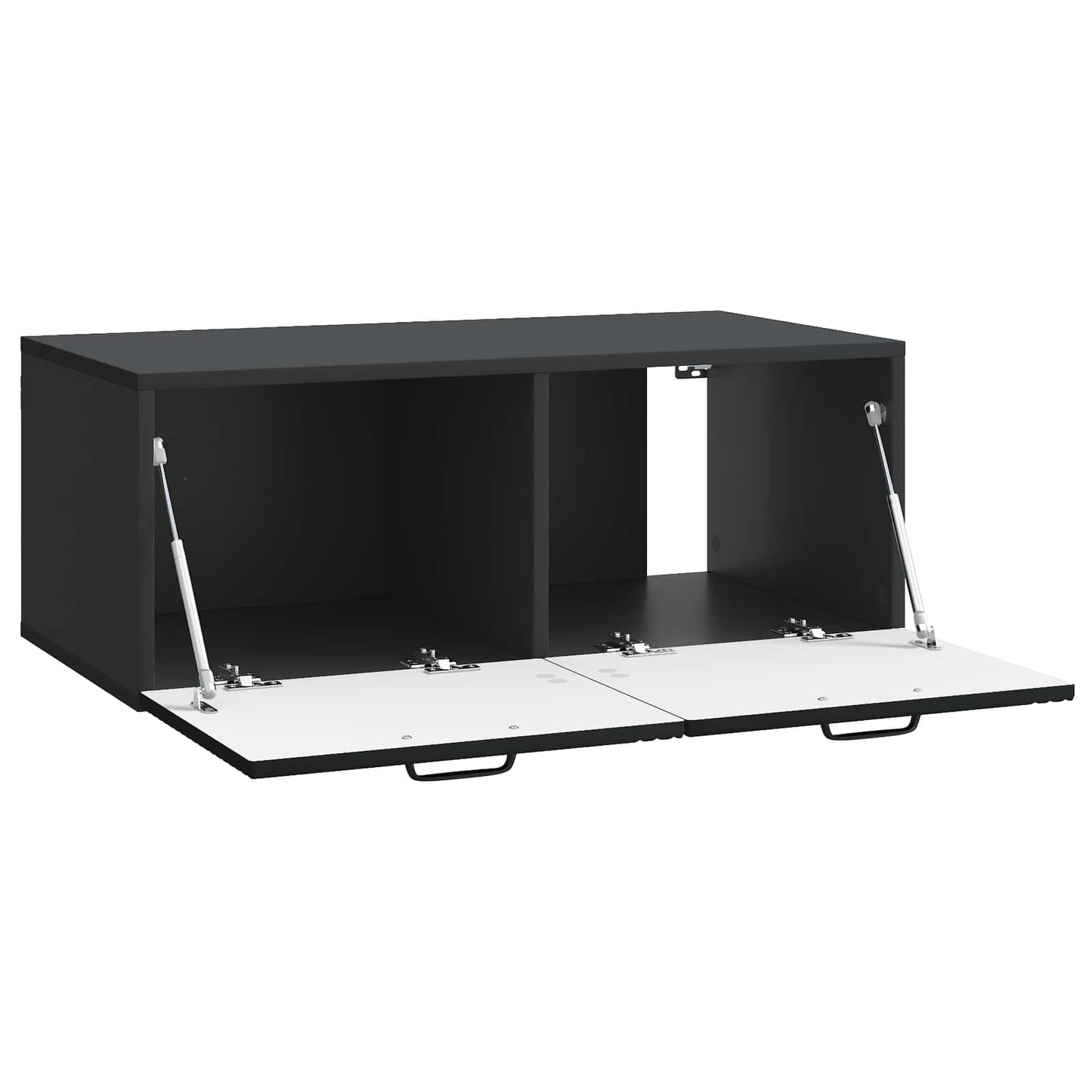 Wandbeugel TV-kast Zwart 78,5 x 41 x 30 cm Bewerkt hout