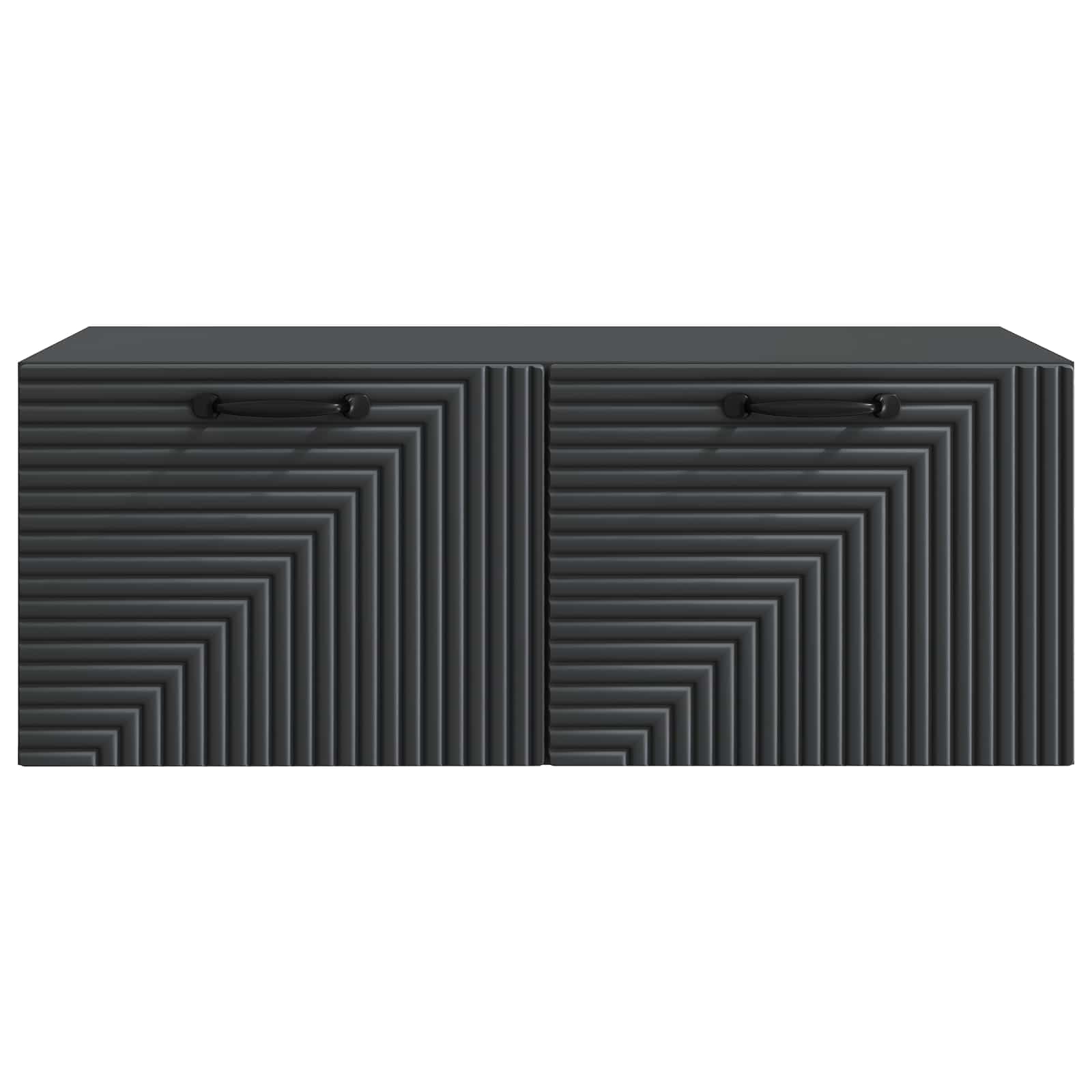 Wandbeugel TV-kast Zwart 78,5 x 41 x 30 cm Bewerkt hout