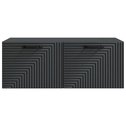 Wandbeugel TV-kast Zwart 78,5 x 41 x 30 cm Bewerkt hout