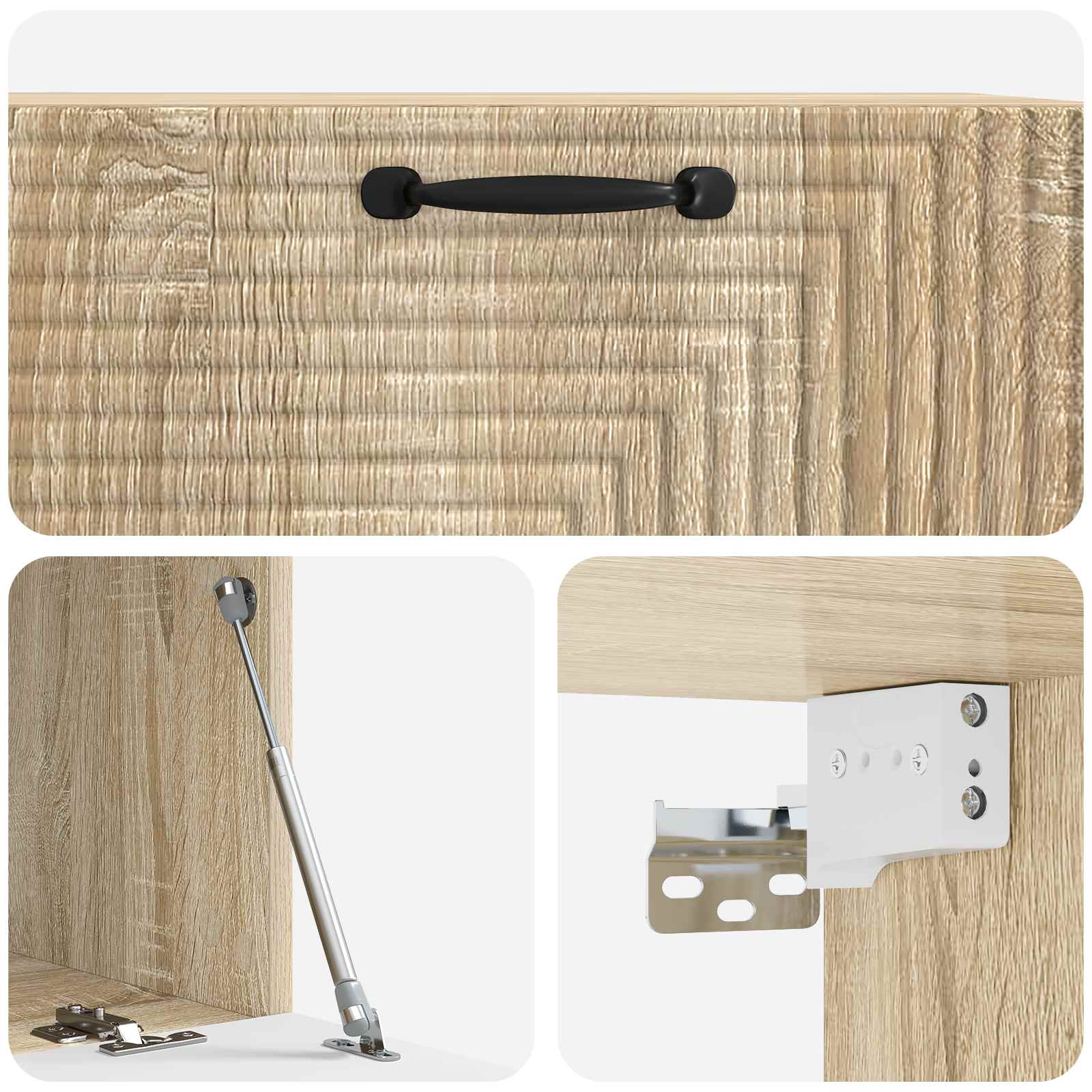 Wandbeugel TV-kast Sonoma Eiken 78,5 x 41 x 30 cm Bewerkt hout