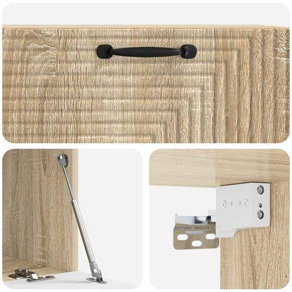Wandbeugel TV-kast Sonoma Eiken 78,5 x 41 x 30 cm Bewerkt hout