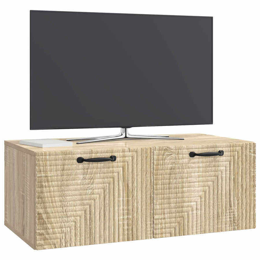 Wandbeugel TV-kast Sonoma Eiken 78,5 x 41 x 30 cm Bewerkt hout