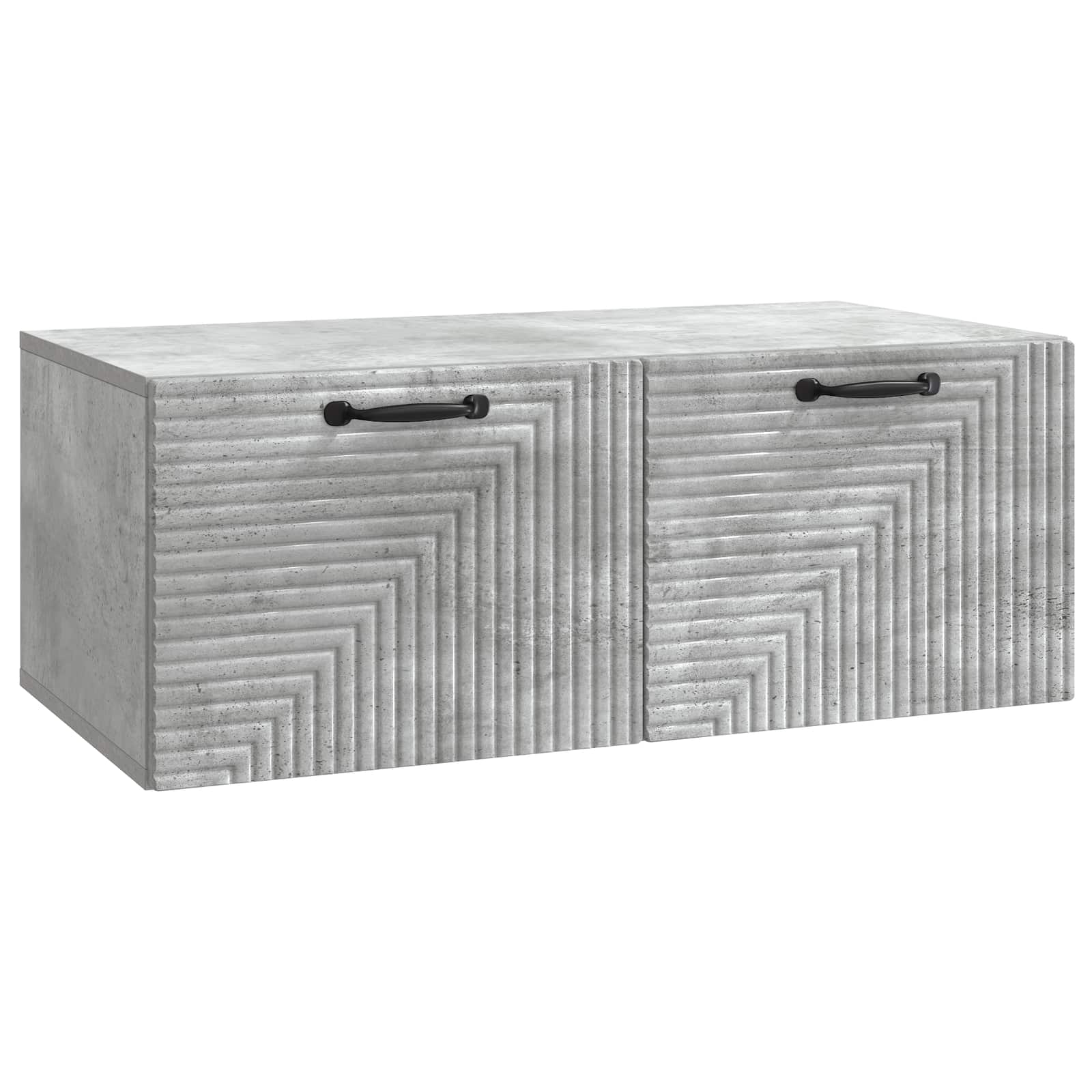 Wandbeugel TV-kast Betongrijs 78,5 x 41 x 30 cm Bewerkt hout