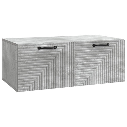 Wandbeugel TV-kast Betongrijs 78,5 x 41 x 30 cm Bewerkt hout