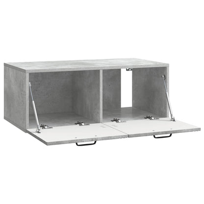 Wandbeugel TV-kast Betongrijs 78,5 x 41 x 30 cm Bewerkt hout