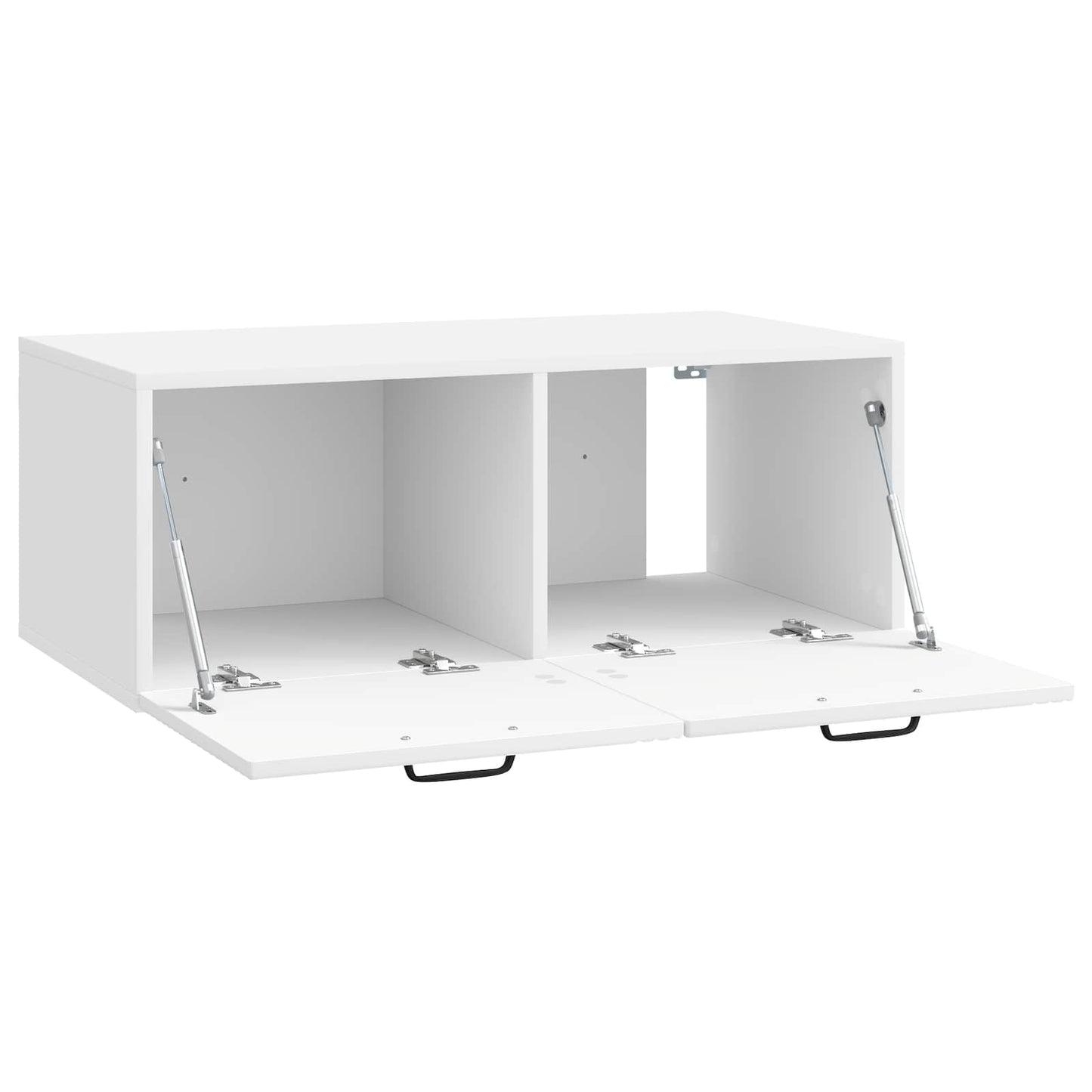 Wandbeugel TV-kast Hoogglans Wit 78,5 x 41 x 30 cm Bewerkt hout