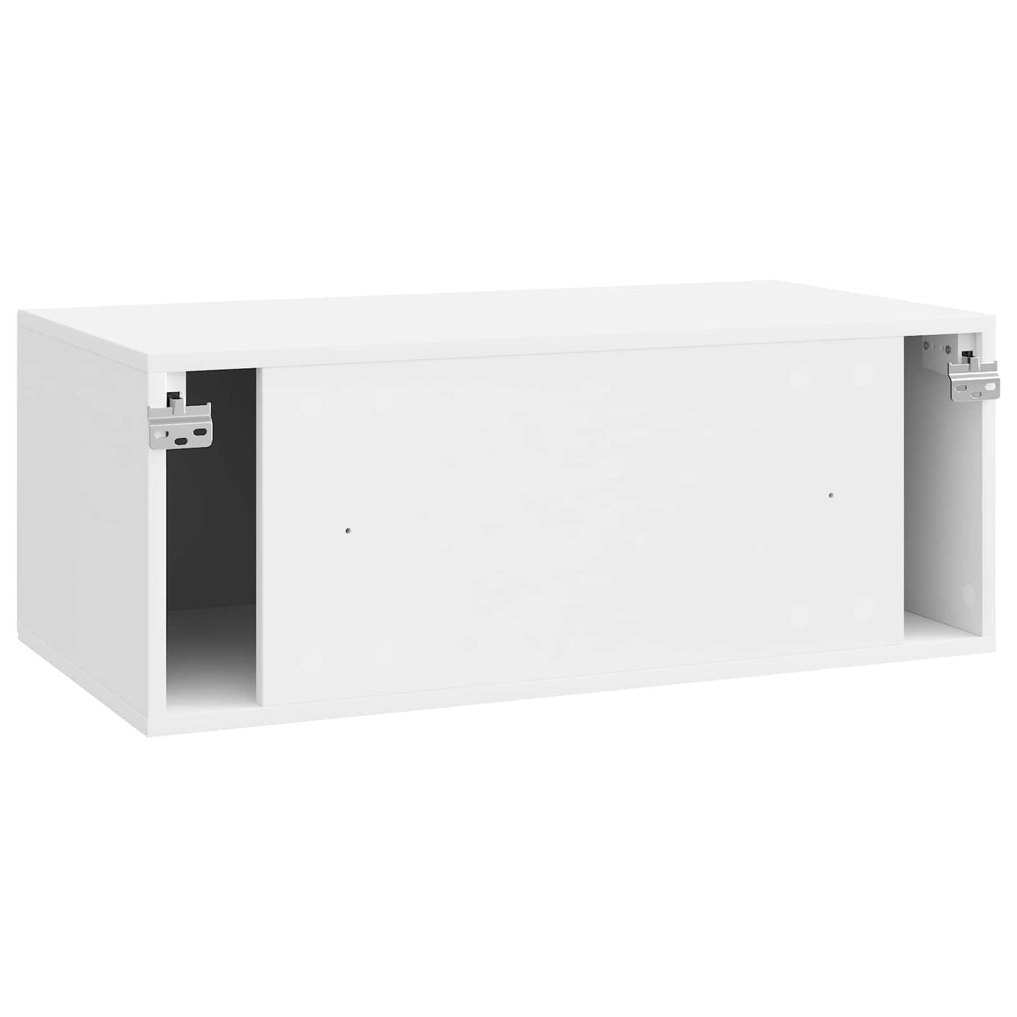 Wandbeugel TV-kast Hoogglans Wit 78,5 x 41 x 30 cm Bewerkt hout