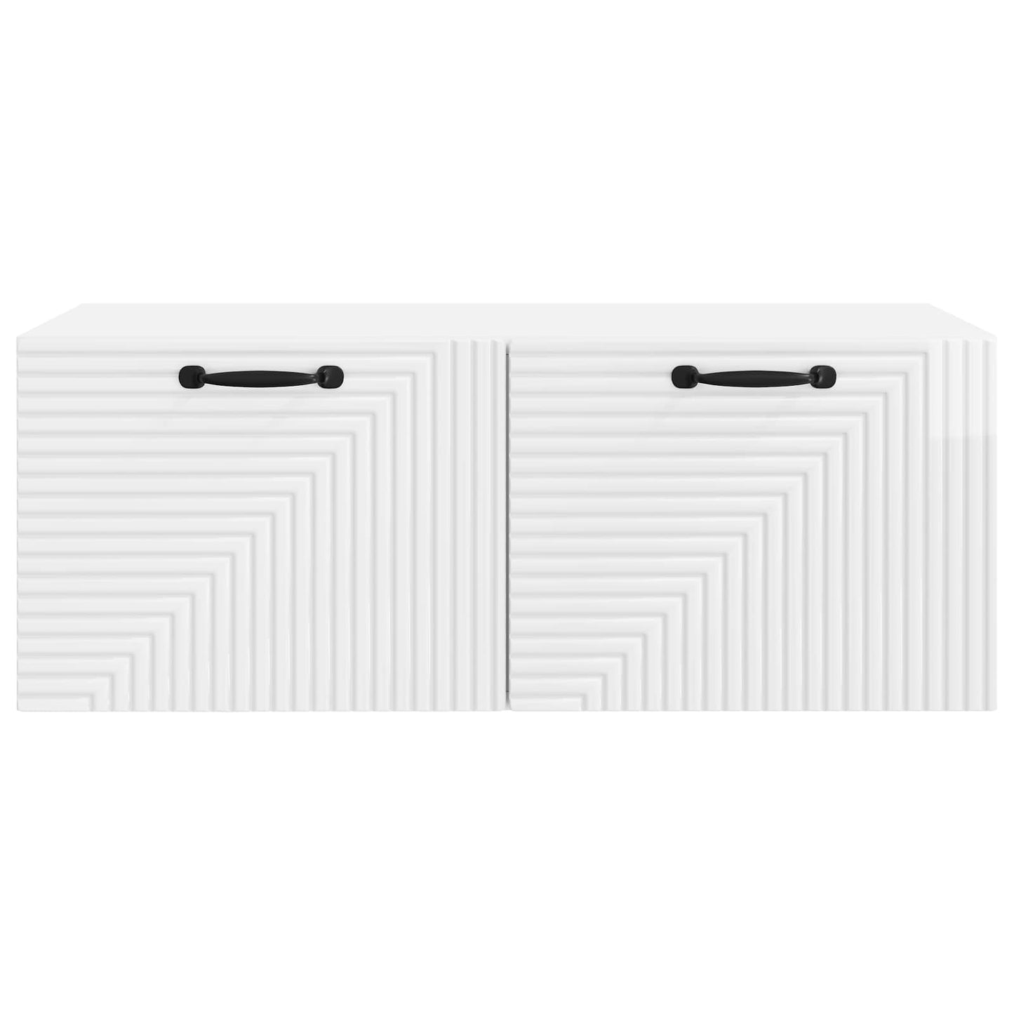 Wandbeugel TV-kast Hoogglans Wit 78,5 x 41 x 30 cm Bewerkt hout