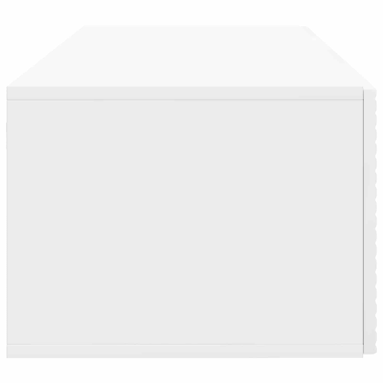 Wandbeugel TV-kast Hoogglans Wit 78,5 x 41 x 30 cm Bewerkt hout