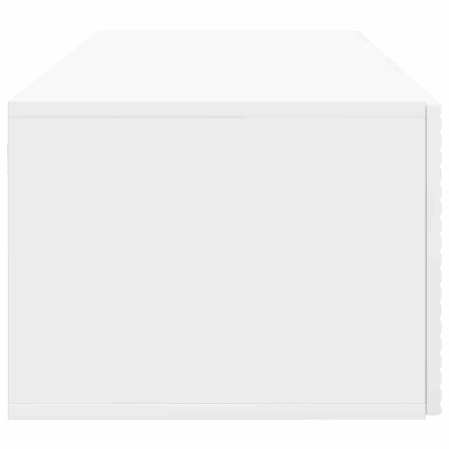 Wandbeugel TV-kast Hoogglans Wit 78,5 x 41 x 30 cm Bewerkt hout